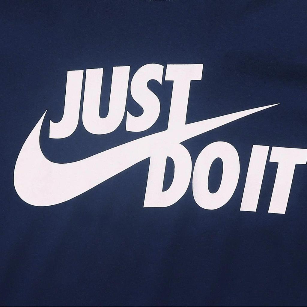 Nike Logo Crew Neck Pullover Short Sleeve T-Shirt Men Tops Navy-Blue AR5007-410