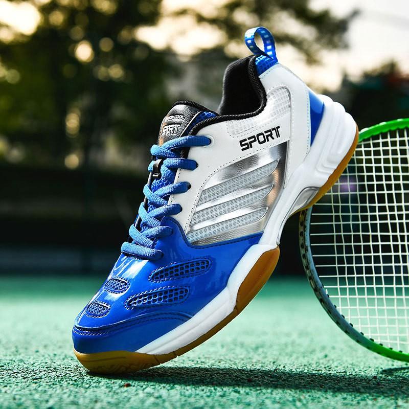 Breathable Anti-Slip Badminton Shoes Men Women Rubber Sole Low-Cut Lightweight Court Sneakers Tennis Table