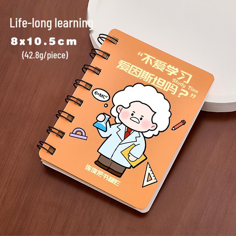 Creative Celebrity Cartoon Side-Flip A7 Notebook: Youth Inspirational Mini Pocket Diary