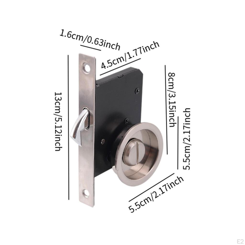 Türschloss Beschläge Knauf Zimmertürriegel Verschleißfest Rund Privatsphäre für Eingang Badezimmer Tor
