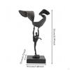 Scultura Figura Danzante Ballerina Minimalista Figurine in Ghisa a Forma di Nastro
