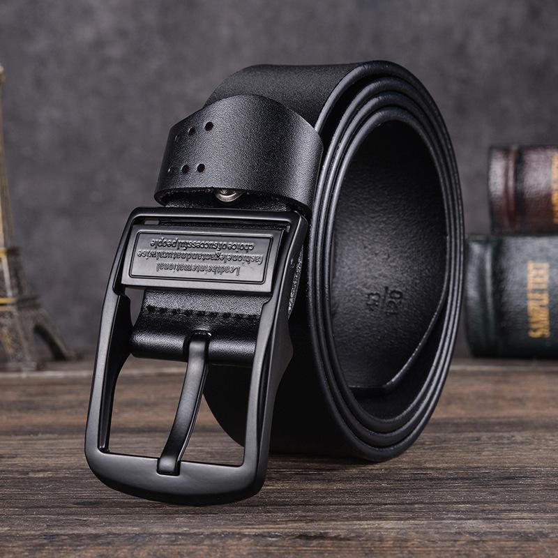 Men'S Leather Belt Cowhide Belt Men'S Casual Retro Belt