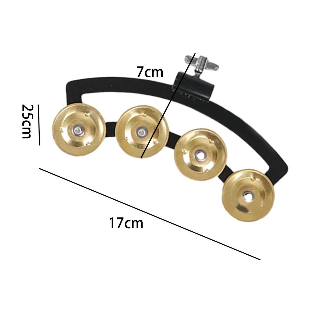 Hi Hat Tambourine Mountable Multifunctional Instrument Stainless Steel Hand Held Percussion for Adults Kids Party Ensemble KTV