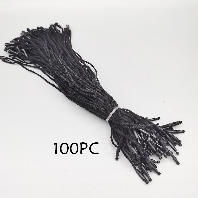 100Pcs Bullet Cotton Thread Tag Rope Hang Tag For Garment Bag Tags Cards String Snap Lock Pin Loop Tie Fasteners