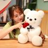 Flower Hug Bear Plush Doll Stuffed Animal Bear Plush Toy Rose Bear Plush Toy  Valentine's Day