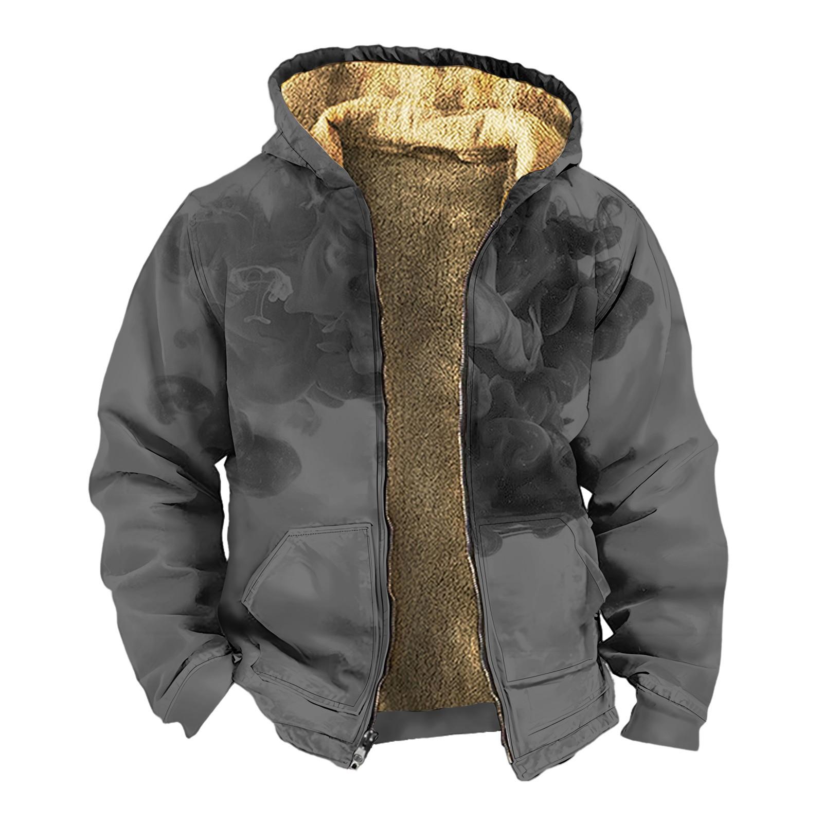 

Мужская утолщенная куртка на пуговицах с двойным карманом и карманной вставкой, хлопковая куртка L