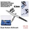 New High Quality Airless Air Gravity Model Spraying Torch 0.3mm Dual Action Mini Airbrush 2 Strokes HD-130 Feed Spray Torch