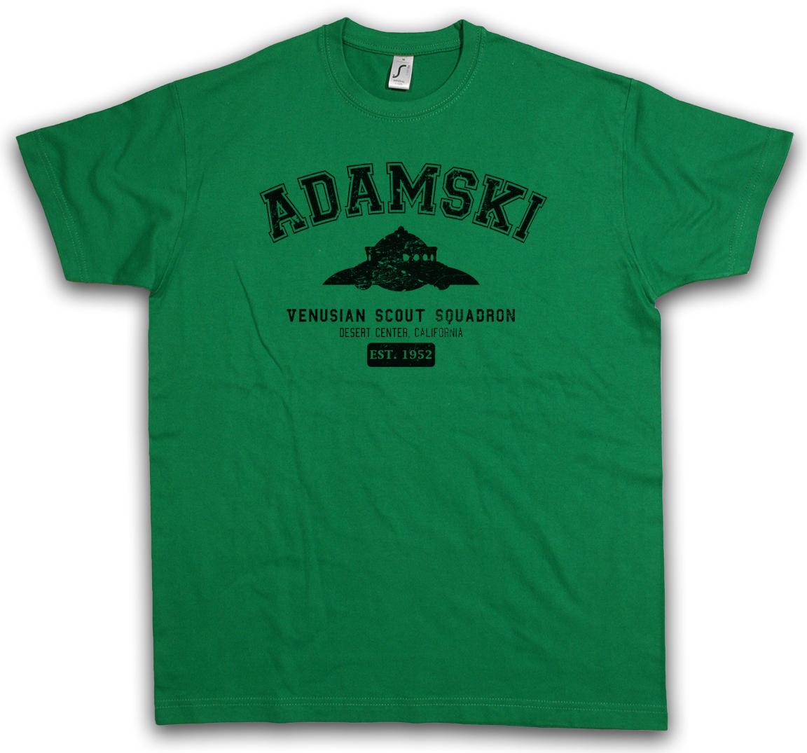 

ADAMSKI VENUSIAN “J” SCOUT SQUADRON T-Shirt Mens Womens Tees Top George Alien UFO Ship TR3B Mufon XL