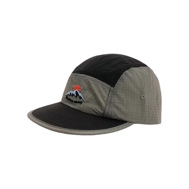 Quick Dry Bucket Hat 5 Panel Cap Men Women Outdoor Camping Hiking Fishing Sun Visor Contrast Ripstop Mountain Embroidery 55-60