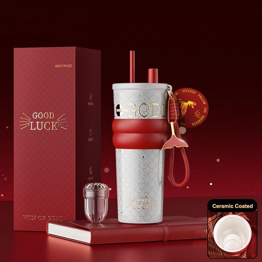 Insulation Or Cooling Ceramic Coated Coffee Cup 710ML Insulated Cup Portable Vacuum Cup