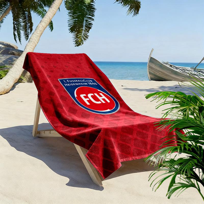 FC Heidenheim Print Beach Towel, Large Soft Quick Dry Towel for Beach Camping Swimming