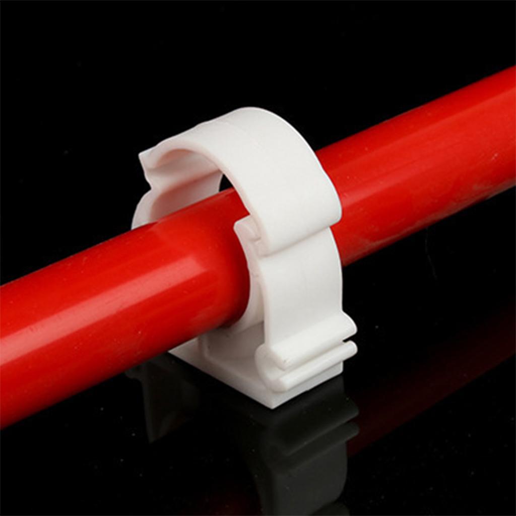 2pcs Plastic PPR Clamp Fixing Clip Water Pipe and Tube Hose Support Clamp Plastic U-Shaped Pipe Clamp with Fixing Clip