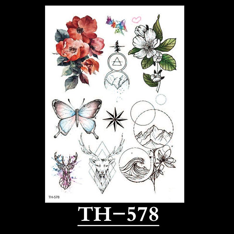 Flower Tattoo Sticker, Small Flower Tattoo Sticker, Tattoo Sticker Waterproof And Sweat-Proof Tattoo
