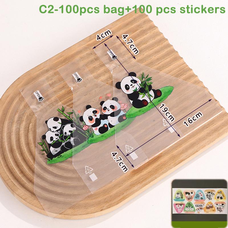 50/100Pcs Lovely Cartoon Triangle Rice Ball Packing Bag Seaweed Onigiri Sushi Bento Making Mold Bento Accessories Sushi Bags