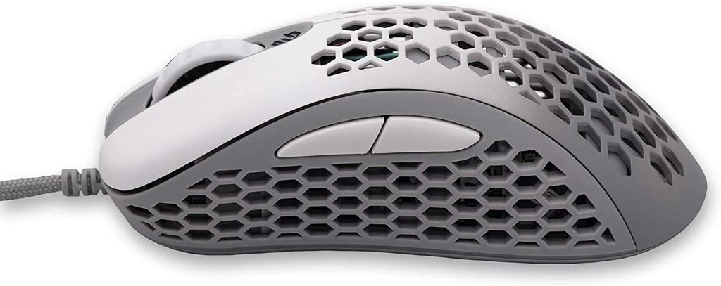 Gwolves Skoll SKL 2020 Edition 65g Ultra Light Honeycomb Design Wired RGB Gaming Mouse Up to 12000 DPI (White) (Long)