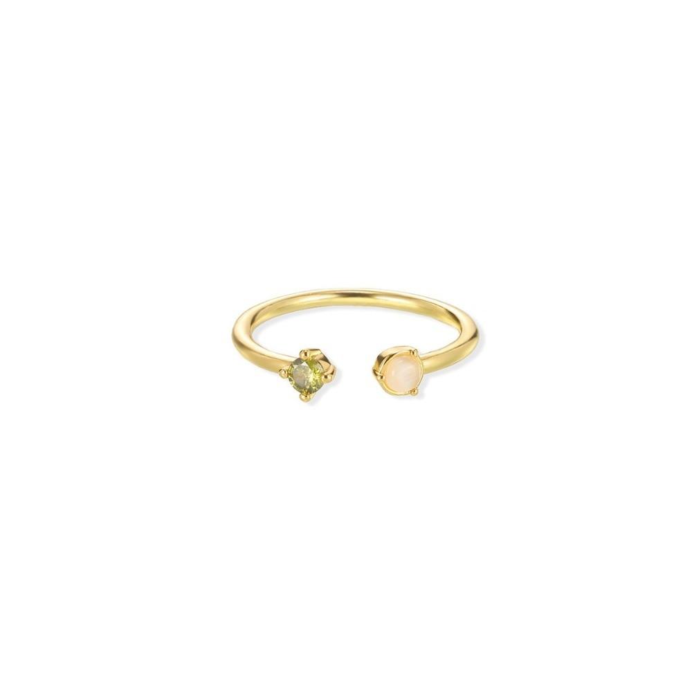 Gold Opening Rings Romantic Fashion Jewelry New Zirconia Birthday Rings  Gift Giving Jul.