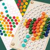 Rainbow Clip Beads Family Interactive Wooden Puzzle Toy For Early Learning
