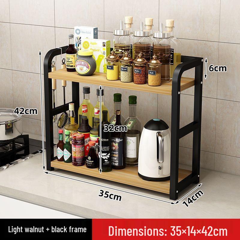 Estantería de Almacenamiento Multicapa para Cocina para Especias, Condimentos, Utensilios de Cocina y Aceites Embotellados.