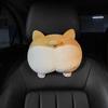 Plush Corgi Dog Butt Car Neck Pillow with Lumbar Support Cute Cartoon Dog Car Accessory Creative Travel Pillow Set