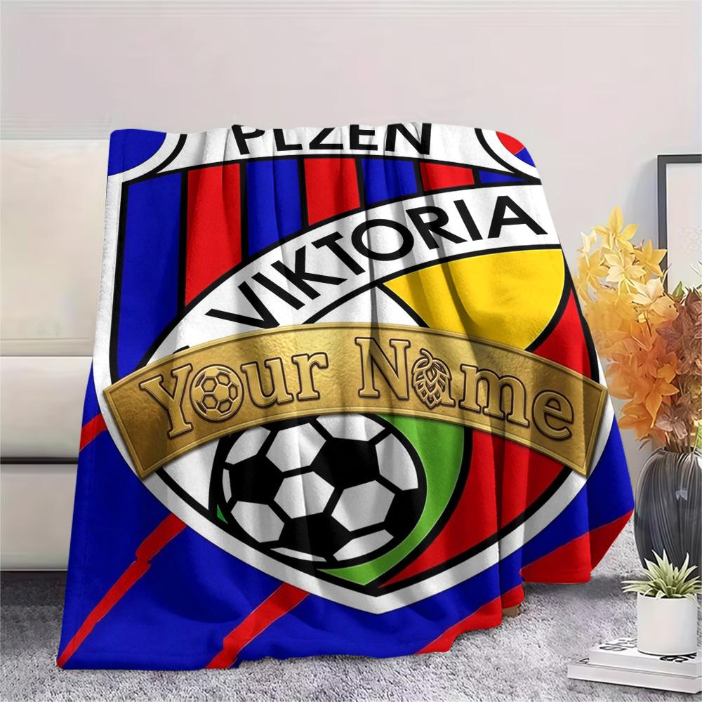 1PC Fc Viktoria Crest Custom Name Patterned Flannel Blanket Suitable For All Seasons For Home Decor Warmth And Comfort Gifts Holiday Present