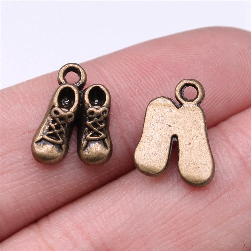 Shoes High Heel Fashion Charm Antique Bronze Zinc Alloy Jewelry Making Supplies for Women Earring Charms Handmade