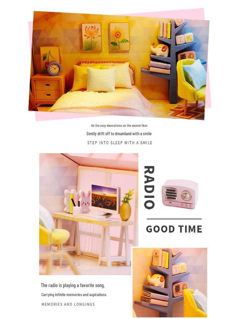 Handmade DIY Mini Cabin Puzzle Dollhouse - Educational Birthday Gift Toy