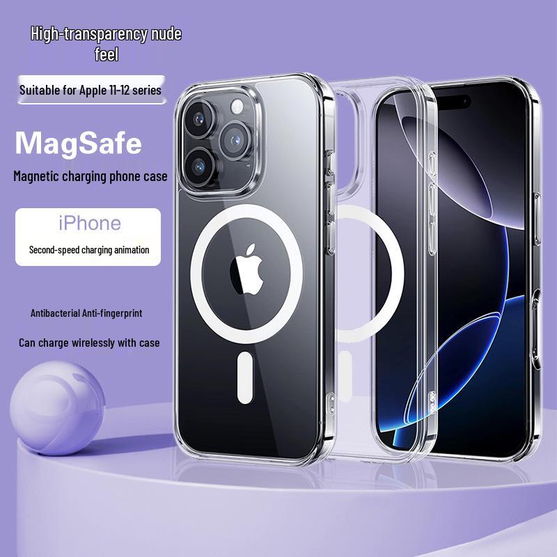 Magnetic Clear Protective Case for iPhone 11 XR & Apple 12 Pro Max 12/12 Pro Magnetic Clear Case