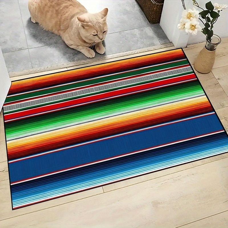 

Яркий коврик для прихожей в мексиканском стиле, коврик для гостиной, спальни, кухни, офиса, водонепроницаемый ковер, нескользящий коврик для пола в ванной 40x60cm