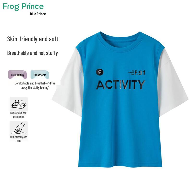 Frog Prince Boys  Color-Blocked Short-Sleeve T-Shirt 120
