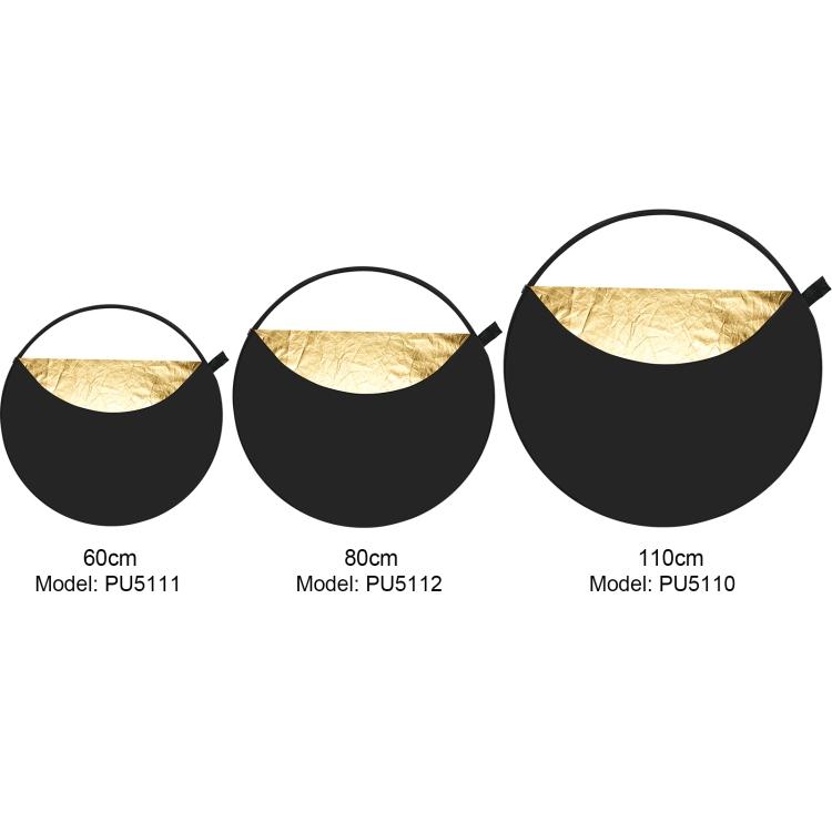 PULUZ 80cm 5 In 1 (Silver / Translucent / Gold / White / Black) Folding Photo Studio Reflector Board