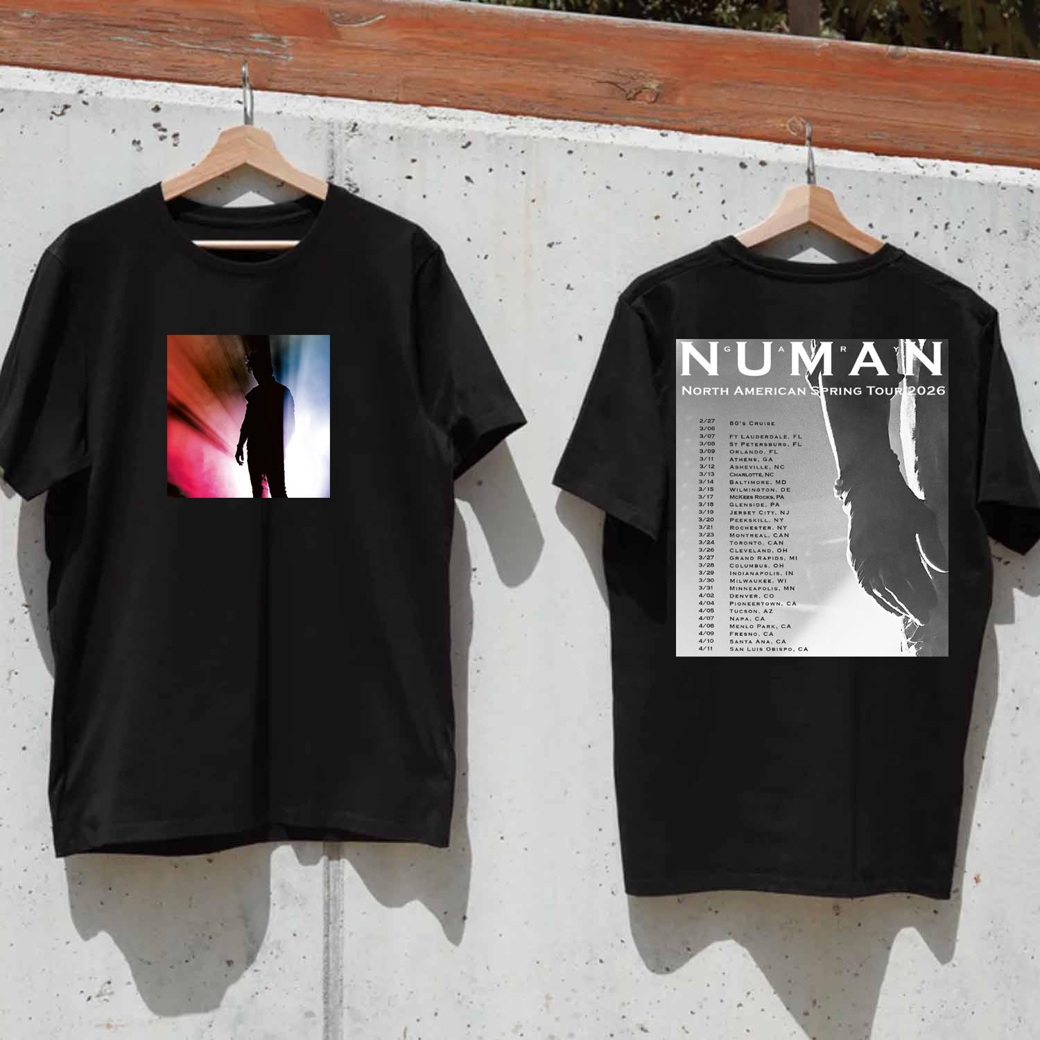 2 Sides 2026 Tour Gary Numan Singer Shirt Black Unisex S-5XL E2126 S