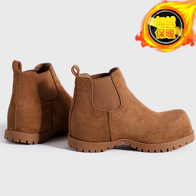 

Осень новые мартинсы с внутренней высотой, ретро большая голова, матовая кожа, Ally повседневные женские короткие ботинки 40