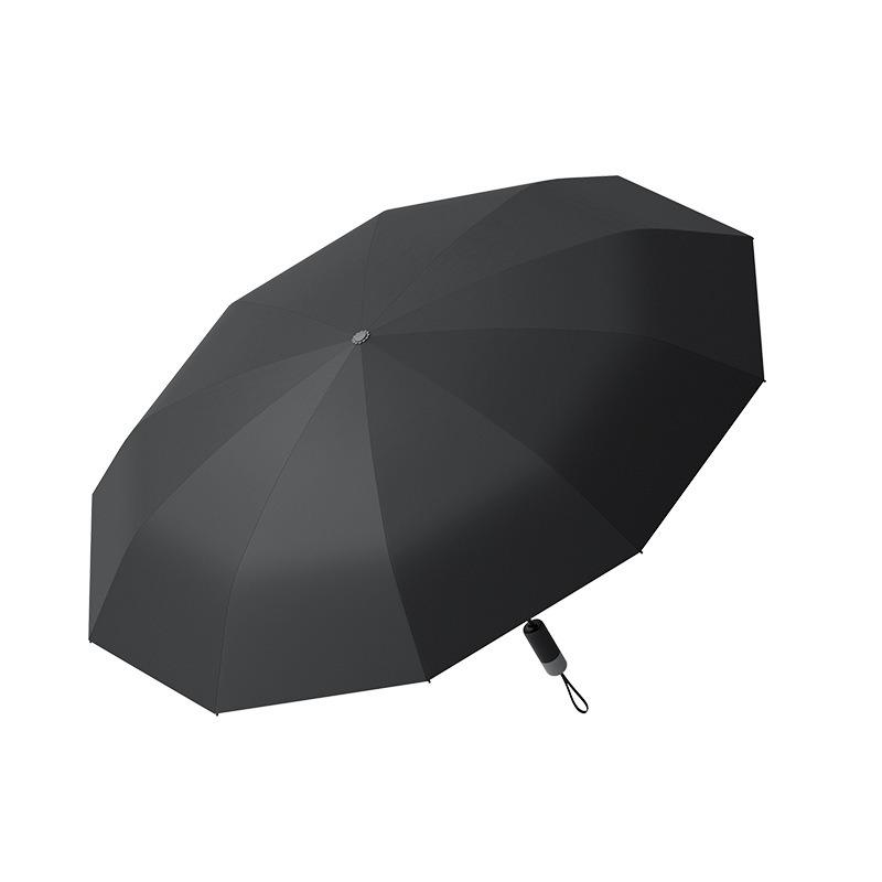 Automatic folding umbrella, storm-resistant men's large enlarged reinforced thickened sunscreen umbrella, weather and rain female sun umbrella