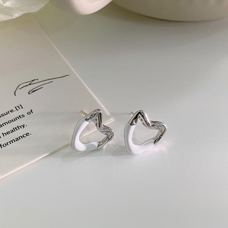 Glue Love Earrings Niche Design Ins Cool Style Simple Personalized Earrings