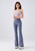 New High-Waisted Peach Bell Bottom Yoga Pants with Tummy Control – Slimming, High Elastic Fit for Fitness & Pilates
