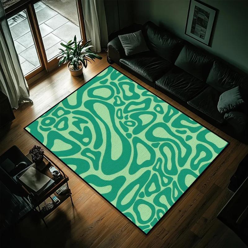 

Современный абстрактный ковер с волнообразным узором, набор из 6 штук, яркие цвета, нескользящий, большой ковер для гостиной, мягкий коврик, декор для дома 40X60CM