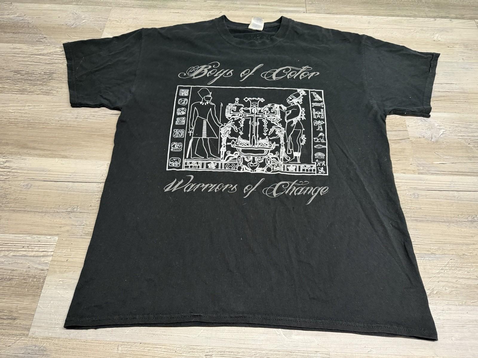 Vintage Egpytian Art Hieroglyphics T-Shirt Skillman Detroit Community Tee Size L Unisex T-Shirt L