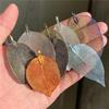 5pcs Fashion New Leaves Metal Pendants Unique Sweater Leaf Vein Pendant DIY Necklace Earring Accessory Fine Jewelry Handmade