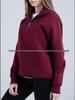 Autumn/Winter Oversize Lapel Half-Zip Slimming Hoodie - Comfy Outdoor Commuter Top