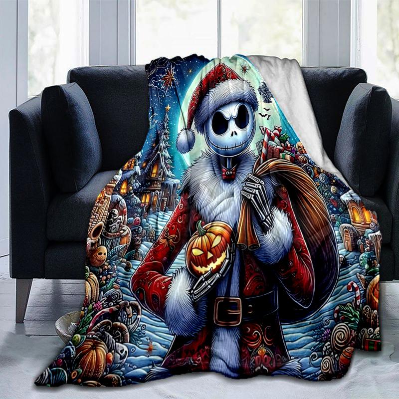 1Pc Nightmare Before Christmas Blanket Soft And Comfortable Casual Warm Camping Travel Christmas Halloween Gift M292145