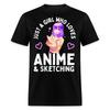 Cute Anime Shirt Just a Girl Who Loves Anime and Sketching Artist T-shirt S-6XL