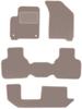 Beige Velvet Floor Mats For: Fiat Freemont 7-seater (2011-2016)