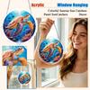 2D Flat Acrylic Sun Catcher with Sea Turtle Design Hanging Decoration for Window Indoor Outdoor Use Durable Acrylic Material with Metal Chain