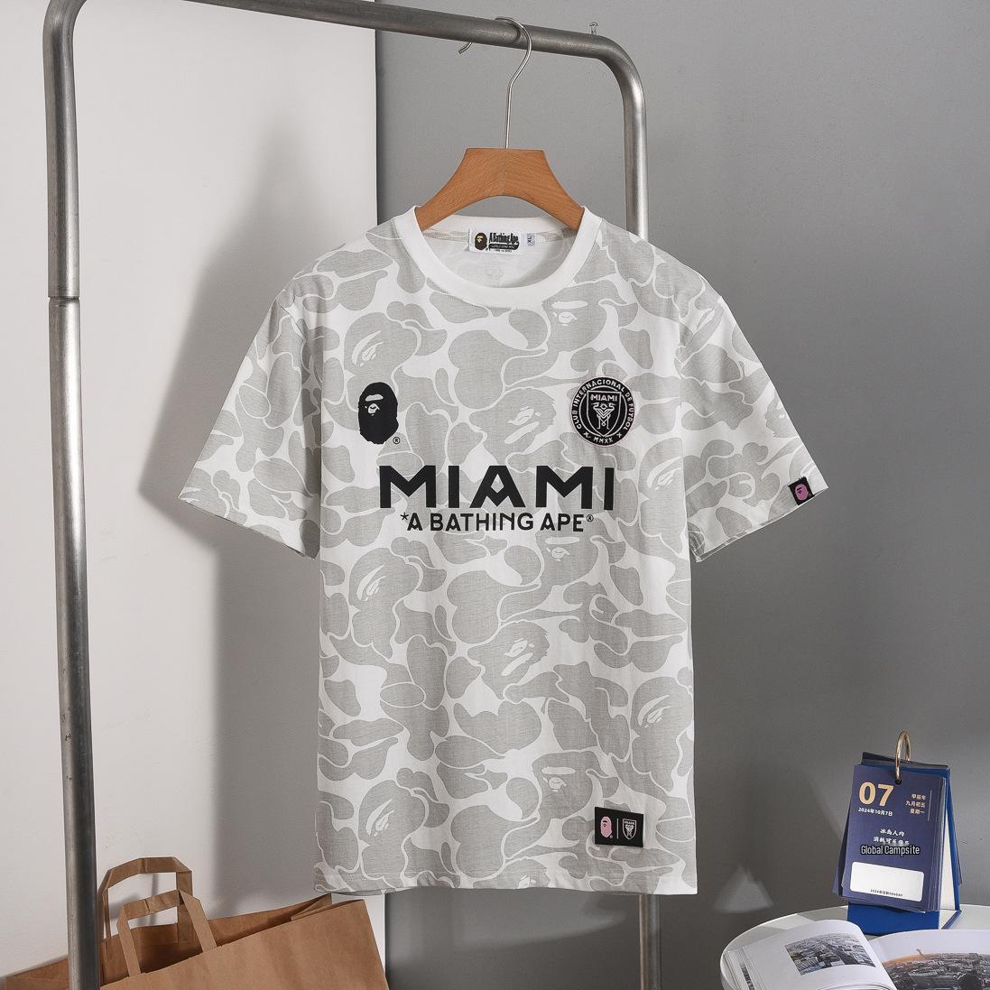 

Худи унисекс BAPE x Inter Miami в стиле хип-хоп с дизайном Ape Head для осени/зимы L
