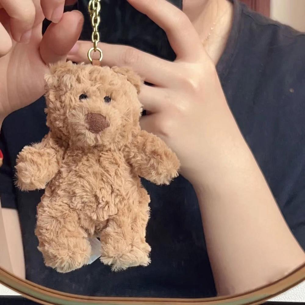 Barcelona Bear Plush Toy Keychain Mini Cute Stuffed Bear Doll Pendant Gift for Girlfriend