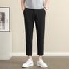 High-elasticity thin ice silk pants men's spring and summer new nine-point small trousers men's slim-fitting casual pants men