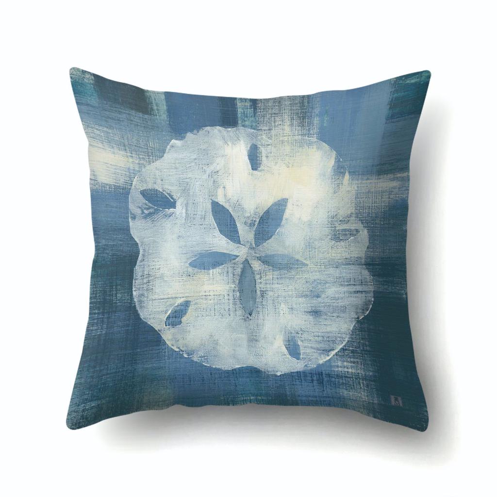 Vintage Marine Cushion Cover Peach Skin Pillowcase Sofa Cushion Pillowcase Suitable for Living Room Car Pillowcase