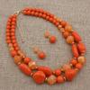 Noble Beaded Necklace Fashion Wear-resistant Ideal Gift Female Dangle Earrings Set