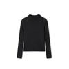 HLA Women's Black Round Neck Knit Sweater
