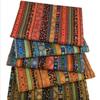Ethnic Multi-Color Printed Cotton-Linen Fabric Set for DIY Patchwork & Tablecloths